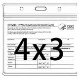 Thick Horizontal ID Card Name Tag Badge Holder with Waterproof Type Resealable Zip (Horizontal 4x3, 10Packs)