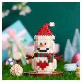 Hisgeru Christmas Building Blocks Compatible for Lego Christmas Snowman Micro Blocks Stacking New Toys Holiday Present Box New Year Gifts for Kids 6-12 Years Old Boys and Girls(Snowman)