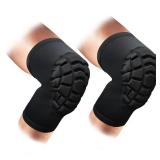 ZODEYI Wrestling Knee Pads Short Knee Sleeve, 2 Pcs Knee Compression Sleeve for Football, Basketball, Volleyball(Black_XS_2 Pcs)