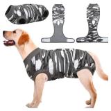 Kuoser Recovery Suit for Dogs Cats After Surgery, Professional Pet Recovery Shirt Dog Abdominal Wounds Bandages, Substitute E-Collar & Cone,Prevent Licking Dog Onesies Pet Surgery Recovery Suit (s