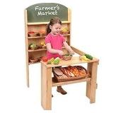 Constructive Playthings Wooden Easy-Shop Market Stall with Counter for Ages 3 and Up (B0012QVF32) - Retail: $347.97