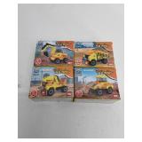 US TOY MX524 Construction Bricks - 4 packs, 4 different vehicles