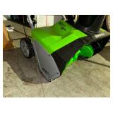 Greenworks 20 In. 13A Electric Snow Blower, Green