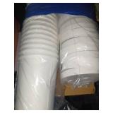 Large lot of paper 32 ounce food containers with lids