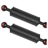 MINIFOCUS 2PCS Carbon Fiber Underwater Float Arm, D40mm, 8", for Ultralight, Buoyancy Provided 100g*2, Diving Float Arm, Underwater Floating Arm Photography Extend for Diving Photography System - Reta