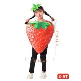 Seasons Halloween Costume Children Strawberry Costume Fruit Costume (3-5T,18W X 21L), Red, Small