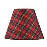 Livex Lighting S328 Hardback Clip-On Chandelier Shade for Holiday Decor, Empire Shape, 5" x 4", Red and Green Plaid