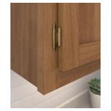 Amerock | Cabinet Hinge | Variable Overlay Hinge | Burnished Brass | 2 Pack | Self-Closing Hinge | Face Mount Hinge | Cabinet Door Hinge