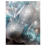 AUXO-FUN 28ct Shatterproof Christmas Ball Ornaments in 4 Classic Finishes for Christmas Tree Decoration (Light Blue, 2.36 Regular Size)