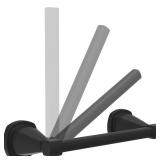 Delta Faucet 77655-BL Stryke Double Post Pivoting Toilet Paper Holder, 9.75 x 3.39 x 2.13 Inches, Matte Black