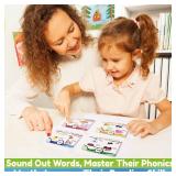 Phonics Flash Cards - Learn to Read in 20 Stages - Digraphs CVC Blends Long Vowel Sounds - Games for Kids Ages 4-8 Kindergarten First Second Grade Homeschool Educational Study Activity