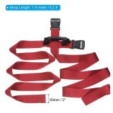 PATIKIL Carrying Strap with Handle, 2 Pack Cross Style Adjustable Nylon Belt for Moving Lifting Boxes Grocery Luggage, Red