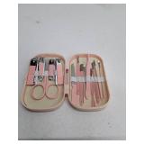 Nail Care Kit in Hard Plastic Case - Pink