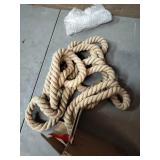 NEBURORA 20FT Tug of War Rope for Adults Outdoor Games Field Day Family Reunion Summer Outside Yard Backyard Lawn Camping Picnic Carnival Party Games Khaki