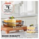 Pyrex Colors (8"x8") Tinted Glass Baking Dish with BPA-Free Lid, Oblong Bakeware Glass Pan For Casserole & Lasagna, Dishwasher, Freezer, Microwave and Pre-Heated Oven Safe, Smoke