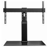 Universal Swivel TV Stand Base - Table Top TV Stand for 32 to 70 75 Inch TVs, Height Adjustable TV Mount Stand with Tempered Glass Base for Living Room, Bedroom, Holds up to 110lbs, Max VESA 600x400mm