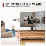 Universal Swivel TV Stand Base - Table Top TV Stand for 32 to 70 75 Inch TVs, Height Adjustable TV Mount Stand with Tempered Glass Base for Living Room, Bedroom, Holds up to 110lbs, Max VESA 600x400mm