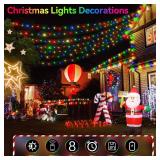 Hezbjiti Christmas String Lights Outdoor, 1000 LED 394ft 8 Lighting Modes Christmas Fairy Lights with Remote and Timer for Home, Birthday, Wedding, Party, Tree Decorations (1000 LED, Multicolor)