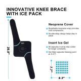 Relief Expert Knee Ice Pack Wrap Reusable Gel Cold Pack for Knee Injuries, Cold Therapy Knee Brace for Soothing Knee Pain, Surgery Recovery, Arthritis, Bruises, Swelling - Black