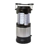 GoGreen Power 30 LED Indoor/Outdoor Solar Rechargeable 300 Lumen Lantern - Silver