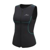 Hevto Women Wetsuits Top Vest 3mm Neoprene Front Zip Sleeveless Wet Suit for Surfing Swimming Kayak SUP Jet Ski (Women Black, L)