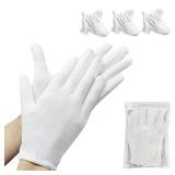 ZFYOUNG 6 Pcsï¼3pairsï¼ White Cotton Glovesï¼White moisturizing Gloves, Cotton Gloves for Dry Hands Eczema, White Sleep Gloves for Men and Women, Beauty Coin SPA Cloth Glovesâ¦â¦