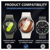 Suoman 4-Pack for Samsung Galaxy Watch 7 40mm /Galaxy Watch 6 40mm / Galaxy Watch 5 40mm / Galaxy Watch 4 40mm Screen Protector,[Perfectly Fit]Tempered Glass Protector for Galaxy Watch 7/6/5/4 (40mm)