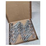 100-Count Metal Gutter Hooks for Outdoor Christmas Lights, Outside Lights Gutter Hangers for Gutter Guards Mesh Leaf Filter Shingles Eaves Fences, Ornament Clips Hooks for Hanging Christmas Lights