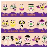 JOYIN 16 Packs Halloween Pumpkin Stickers Foam Craft Kit, Halloween Party Favors for Kids, Party Supplies Arts Activities, Pumpkin Decorating Stickers, Jack O Lantern Face Sticker School Games Gifts