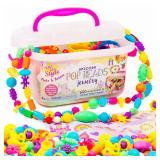 Just My Style Make & Believe Unicorn Pop Beads, 500+ Snap-Together, DIY, Bead Kit for Girls, Jewelry Set, Great Travel & On The Go Activity for Kids Ages 4, 5, 6, 7, 8