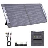 Callsun 100W Solar Panel Portable for Power Station, 20V Monocrystalline Foldable Solar Panel with 23.5% High Efficiency 4 in 1 Solar Cable, Waterproof Solar Charger for Outdoor Camping Van RV Trip