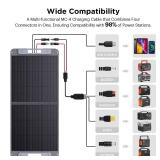 Callsun 100W Solar Panel Portable for Power Station, 20V Monocrystalline Foldable Solar Panel with 23.5% High Efficiency 4 in 1 Solar Cable, Waterproof Solar Charger for Outdoor Camping Van RV Trip