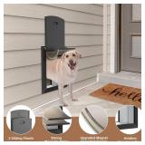 Sammak Extra Large Dog Door for Wall, Heavy Duty Dog Door with Aluminum Frame and Telescoping Tunnel, Two Magnetic Flaps and Two Sliding Lock Panels, Up to 220lbs, Black.