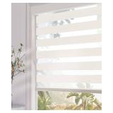 Persilux Zebra Blinds Dual Layer Roller Sheer Shades (35" W X 72" H, Beige) Light Filtering Privacy for Day and Night Window Shades for Home, Windows and Office, Easy to Install