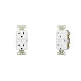 Eaton 20-Amp 125-volt GFCI Residential Decorator Outlet, White