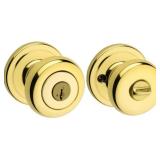 Kwikset Entry Door Knob, Gold