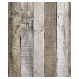 Yun-aeon 17.3"x 1200"Natural Wood-Grey Wood Contact Paper Peel and Stick Wallpaper Self Adhesive Removable Vintage Faux Wood Wall Paper Plank Shelf Home Decoration Kitchen Counter Cover Use - Retail: 