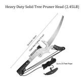 CSCTEK Heavy Duty Sharp Garden Tree Pruner Head,24 inch Large High-Altitude Shear Fruit Picker Saw Tree Trimmer Clipper Tool (Without Pole)