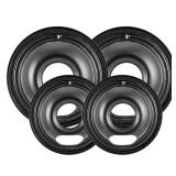 4 Pack Black Cooktop Drip Pans, Compatible with GE Hotpoint Stove. Include 2 Pcs 6