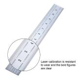 2 Pack Stainless Steel Ruler Machinist Engineer Ruler, Metric Ruler with Markings 1/8, 1/16, 1/32, 1/64 Inch for Engineering, School, Office, Architect, and Drawing (12 Inch, 6 Inch)