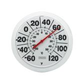 Springfield Indoor Outdoor Big and Bold Dial Thermometer, Wireless Thermometer with Easy to Read Large Numbers for Patio, Pool, and Indoor Areas, 8-Inch, White