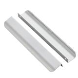 Ravinte 3 Pack Finger Pulls for Cabinets 192mm/7.5in Hole Center Tab Cabinet Handle Silver Finger Edge Pulls Concealed Handles for Kitchen Drawer Finger Cabinet Pulls 250mm/9.84in Length