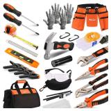 INCLY 95 PCS Kids Real Tool Set, Boys Small Real Hand Tools Kit, Children Construction Learning Tools Hammer Screwdriver for Home DIY Building and Woodworking,Come with Tool Belt & Bag