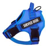 voopet Service Dog Harness, Emotional Support Pet Vest Harness, Reflective Breathable and Adjustable No-Pull ESA Dog Harness for Small Medium Large Dogs (with 4 PCS Removeable Tags)