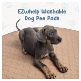 EZwhelp Reusable Dog Pee Pad, Washable Waterproof Mat for Dog Potty Training or Whelping Pad, Round, 60 Inch