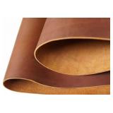 Tooling Leather Square 2.0mm(4.5-5oz) Thick Finished Full Grain Cowhide Leather Crafts Tooling Sewing Hobby Workshop Crafting Leather (Dublin Brown, 12"X12")