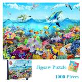 HUADADA 1000 Piece Puzzles for Adults, Undersea World Jigsaw Puzzles 1000 Pieces for Adults and Kids Cool Ocean Scene Jigsaw Puzzle (27.56" x 19.67")