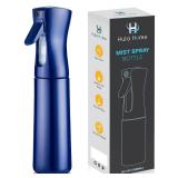 Hula Home Continuous Spray Bottle for Hair (10.1oz/300ml) Empty Ultra Fine Plastic Water Mist Sprayer For Hairstyling, Cleaning, Salons, Plants, Essential Oil Scents & More - Blue