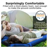 IFORREST Camping Pad with Armrest & Pillow - Self-Inflating Air Mattress - Rollover Protection - Ultra-Comfortable Mat - Lightweight for Tent, Cot, Backpacking(L/XL)