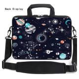 AMARY 13" 13.3" laptop sleeve chromebook case adjustable shoulder strap with handle accessory pocket (Galaxy-1)